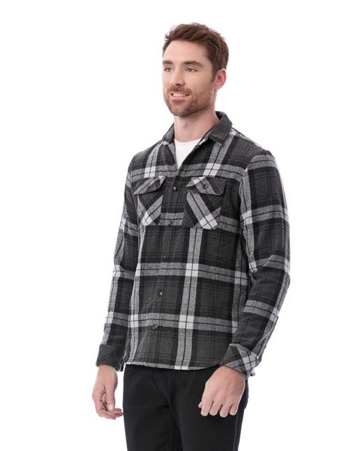 SOBRE CAMISA BUFFALO DAVID BITTON FORRADA BOLSAS LATERALES GRIS