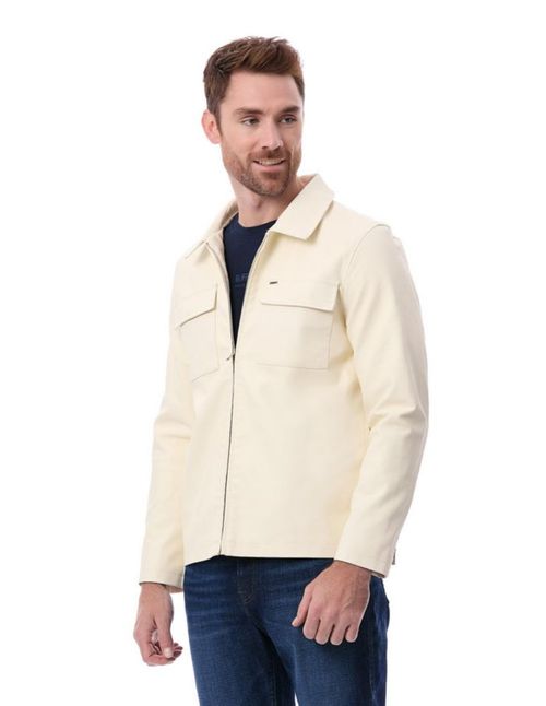 CHAMARRA VINIPIEL BUFFALO DAVID BITTON 2 BOLSAS AL FRENTE
CREMA