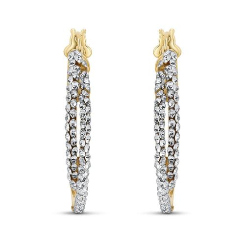 ARRACADAS 2BEGOLD AMARILLO CON ZIRCONIAS (20MM APROX)