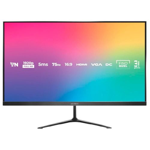 Monitor gamer 27 acteck captive vivid sp270 5ms 75hz fhd tn led vga hdmi ac-9358