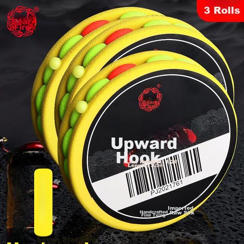 Set de línea de pesca Bear Fire 3.9 m calibre 1.2# con boyas roja y verde