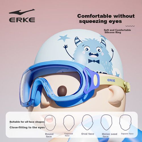 Goggles ERKE para niños HD antivaho silicona ajustable negro