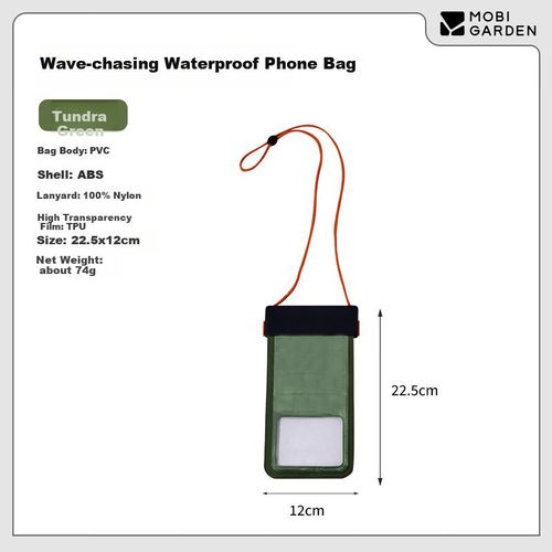 Funda flotante MOBIGARDEN impermeable para teléfono Verde Tundra