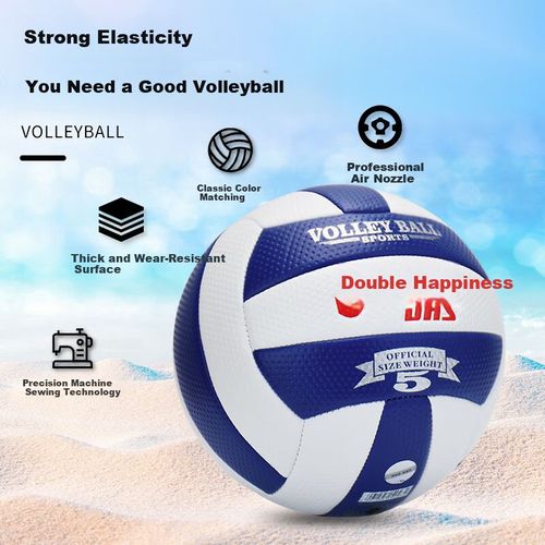 Balón de vóleibol DHS FV512 TPU blanco azul