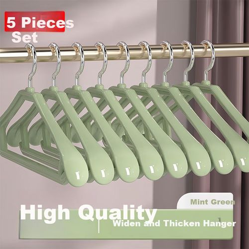Perchas MENGTING anchas 40x22 cm verde 5 piezas