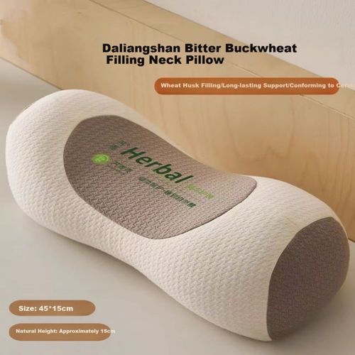Almohada cervical JEPPE soporte trigo sarraceno redonda