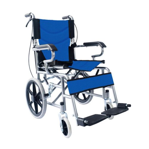 Silla De Ruedas Todo Terreno Infinity Para Traslado, Plegable Con Respaldo Abatible Con Frenos