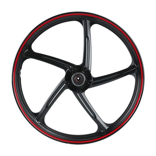 Rin delantero 17 negro filo rojo italika 125 z (16-19)