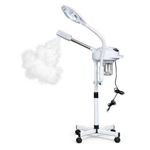 Vaporizador Facial con Lampara Lupa y Temporizador Profesional para Spa Estetica Limpieza Profunda Hidratacion Facial Equipo Ajustable Resistente