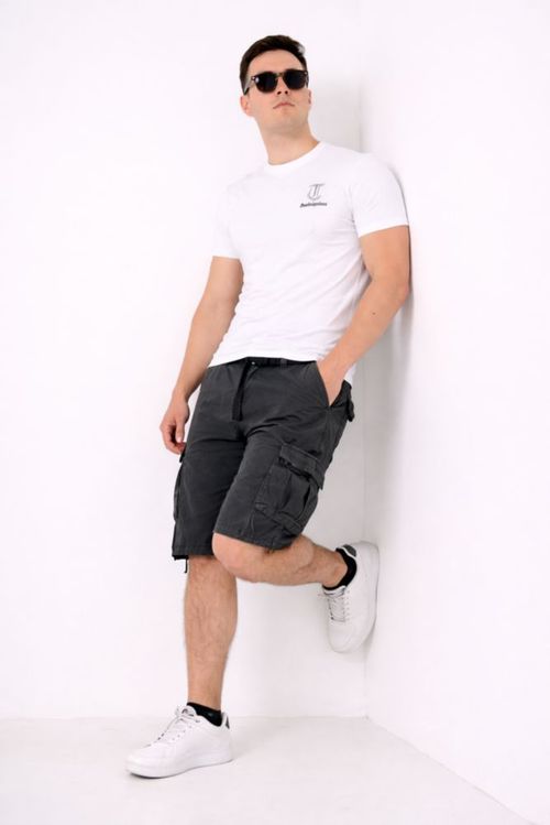 Bermuda tipo Cargo Oxford – Incluye Cinturon – Cómoda, Casual, Lígera
