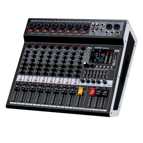Mixer BOMGE PMX-802B de 8 canales 2x400W USB y Bluetooth