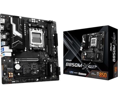 Placa madre ASRock B850M-X R2.0 Micro-ATX AM5 DDR5 8200+ OC