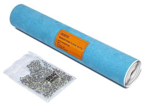 Rollo con forma de bandada de diamantes de imitación de 12 x 15 pies para plantilla de diamantes de