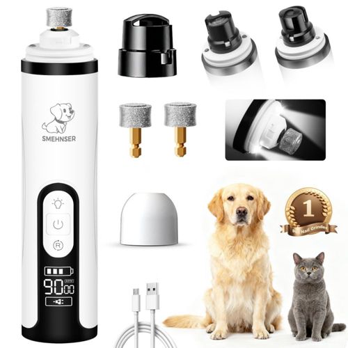 Molinillo de uñas para perros PleySyncz PleySyncz mejorado silencioso 2 cabezales