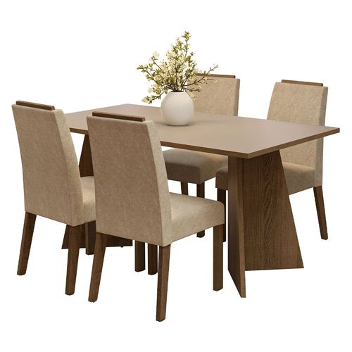 Juego De Comedor Con Mesa Y 4 Sillas Madesa Évora 03