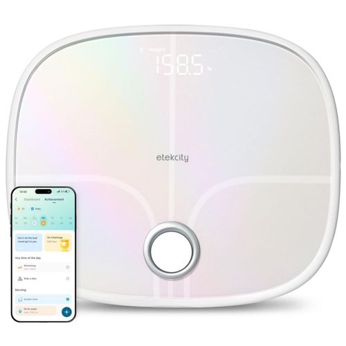 Báscula recargable inteligente Etekcity para peso corporal IMC y grasa