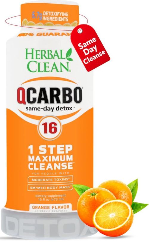 Bebida limpiadora Detox Herbal Clean Qcarbo16 naranja 473 ml
