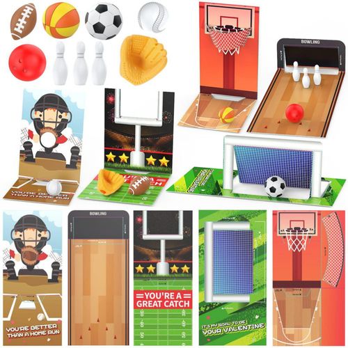 Borrador de minibalones deportivos Feltom para regalos de San Valentín 30 unidades