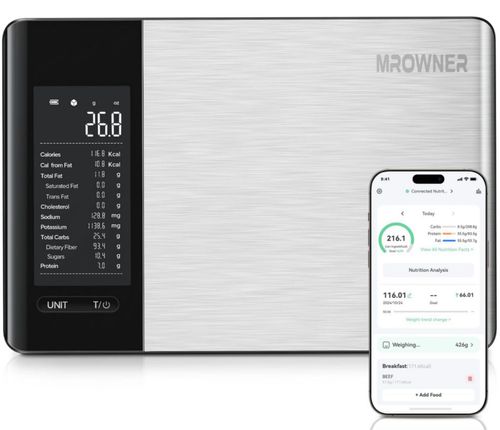 Báscula Smart Food Kitchen MrOwner con calculadora nutricional