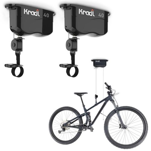 Elevador y portabicicletas Kradl para montaje en techo paquete de 2 unidades 18 a 36 kg