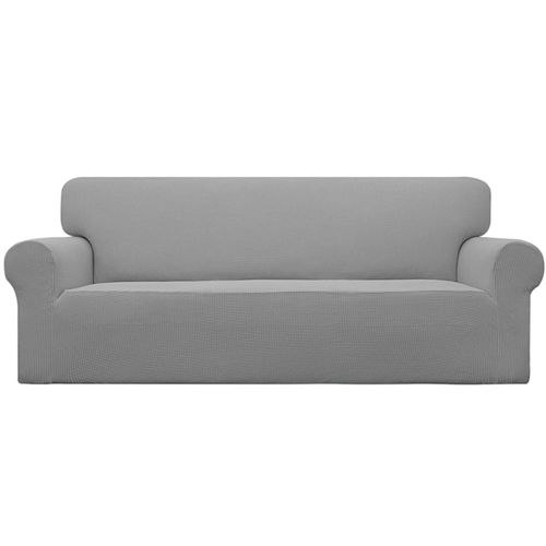 Funda para sofá fácil de usar elástica para muebles color gris
