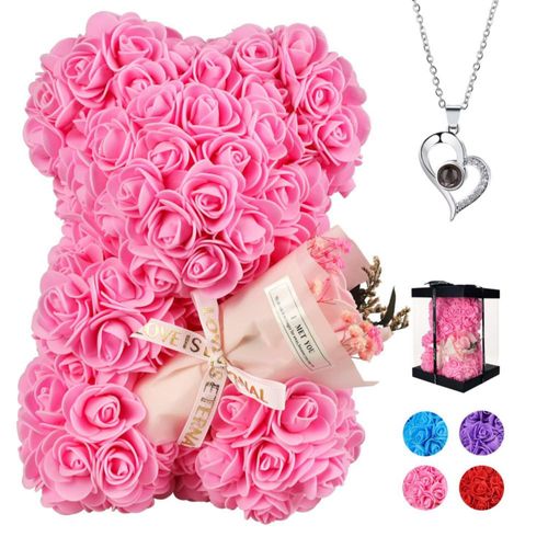 Oso de peluche rosa K KYMAKE para regalo del Día de la Madre