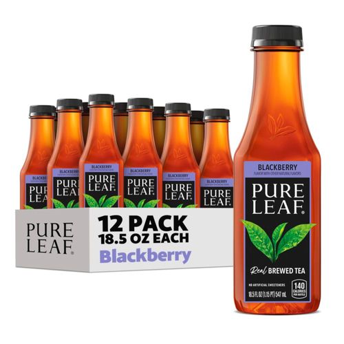 Botellas de té helado Pure Leaf Blackberry de 550 ml (paquete de 12)
