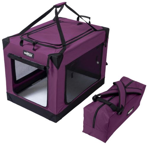 Jaula para perros EliteField plegable y blanda de 4 puertas con marco de aluminio