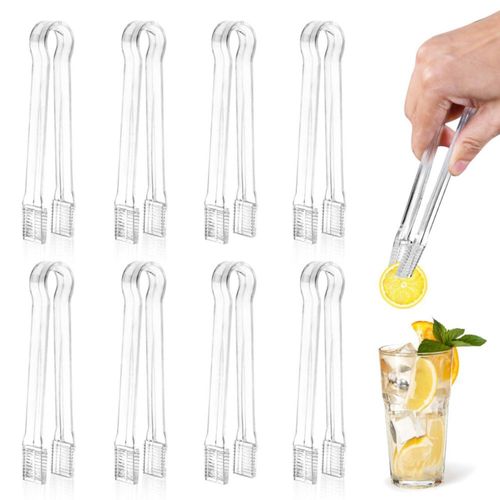 Pinzas de plástico para servir Ninsula 8 unidades transparentes 16 cm