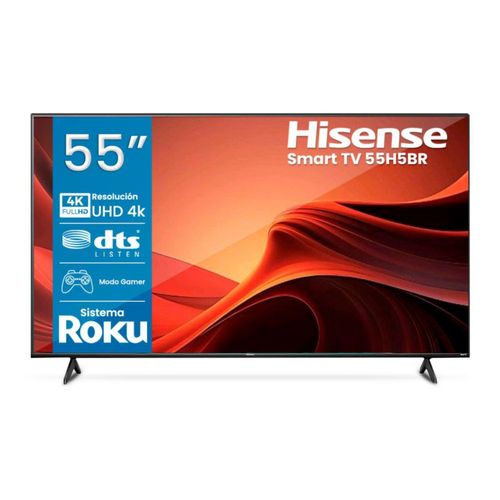 PANTALLA 55" HISENSE CLASS H5 SERIES 4K UHD ROKU TV REACONDICIONADA  55H5BR