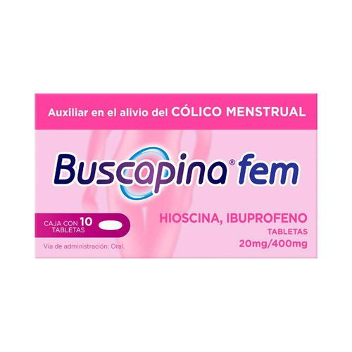 Tabletas buscapina fem 10 piezas