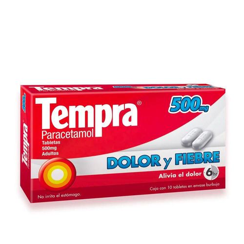 Medicamento tempra 500 mg 10 tabletas