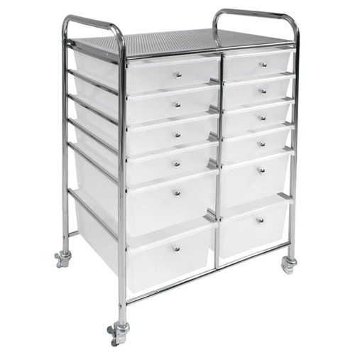 Mesa Auxiliar Oficina Carro Auxiliar Blanca