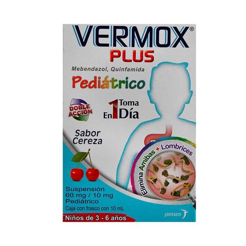 Suspensión vermox plus pediátrico 10 ml