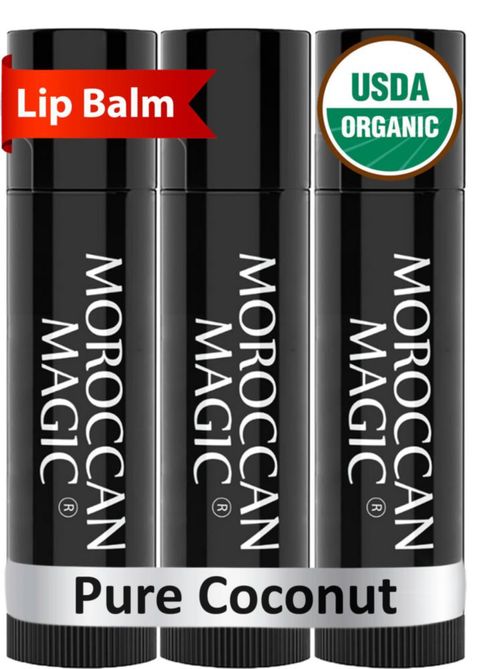 Bálsamo labial Moroccan Magic Organic Pure Coconut paquete de 3