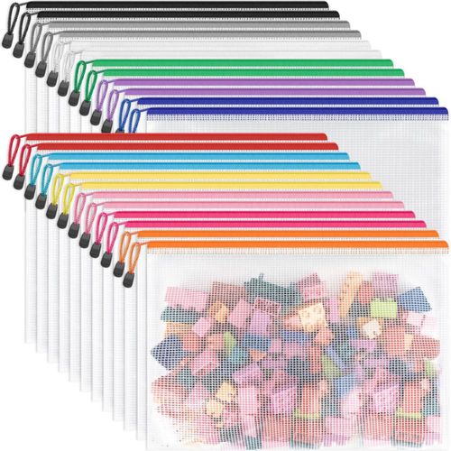 Bolsas con cierre Umriox paquete de 24 unidades 12 colores para organizar A4