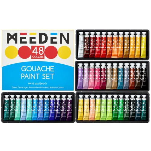 Set de pintura gouache MEEDEN 48 colores x 12 ml para artistas