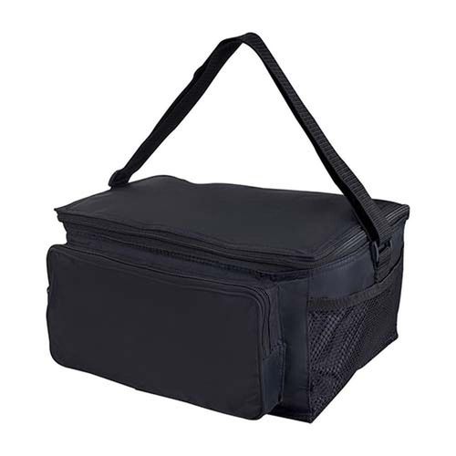 Hielera corporativa con interior metalizado impermeable-six negro