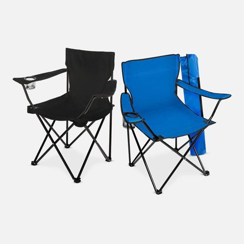 Paquete 4 piezas silla promocional plegable con portavasos