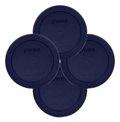 Tapa de almacenamiento de alimentos Pyrex 7200 unidades 2 tazas azul (paquete de 4) fabricada en