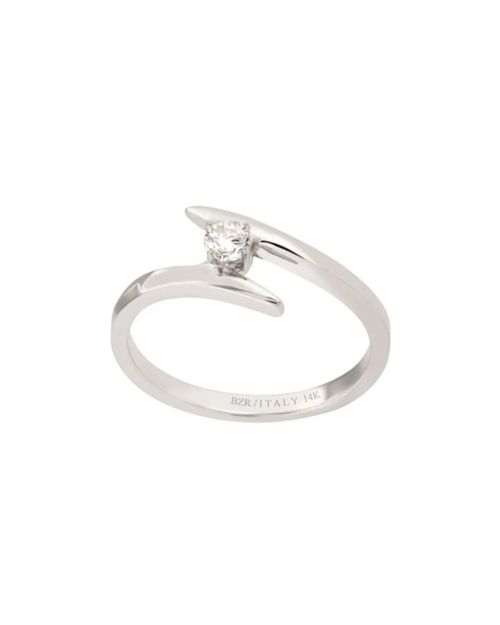 Anillo de Compromiso Oro Blanco con Diamante de 15 Pts