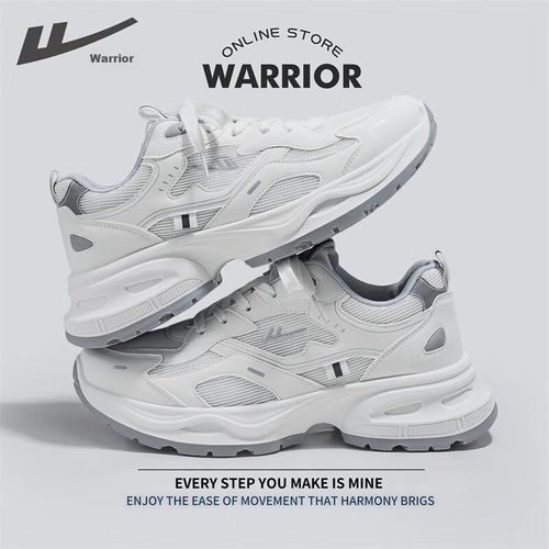 Tenis Warrior para hombre blanco y gris