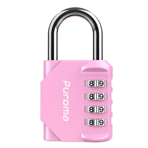Candado de combinación Puroma de 4 dígitos impermeable rosa