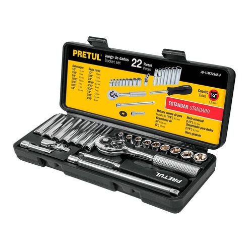 Juego de 22 herramientas 1.4 std para mecanico Pretul JD1.4X22SAEP