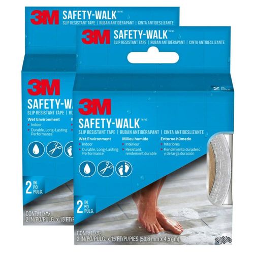 Cinta antideslizante 3M Safety-Walk 5 cm x 45 m transparente (paquete de 2)