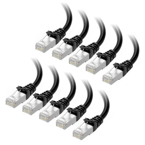 Cable Ethernet Matters Cat 6A paquete de 10 unidades 3 m negro