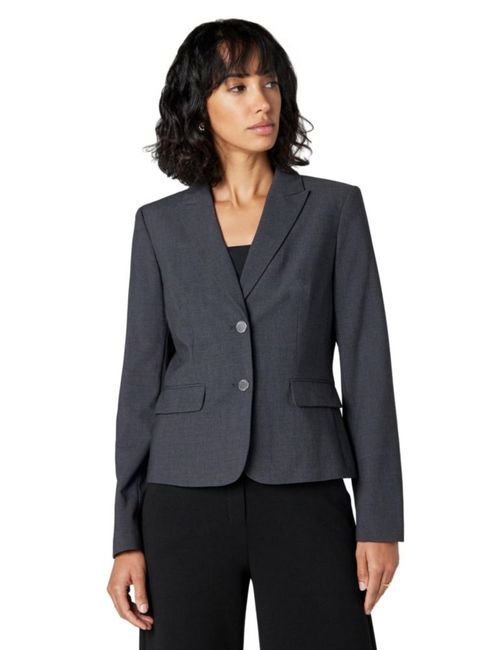 Traje Blazer Calvin Klein Lux con dos botones para mujer color gris