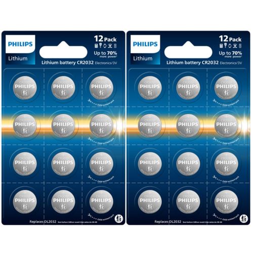 Batería Philips CR2032 Litio Coin de 3 V paquete de 24 unidades para Apple
