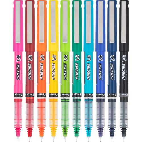 Bola enrollable de tinta líquida Pen PILOT Precise V5 en barra 05 mm paquete de 10