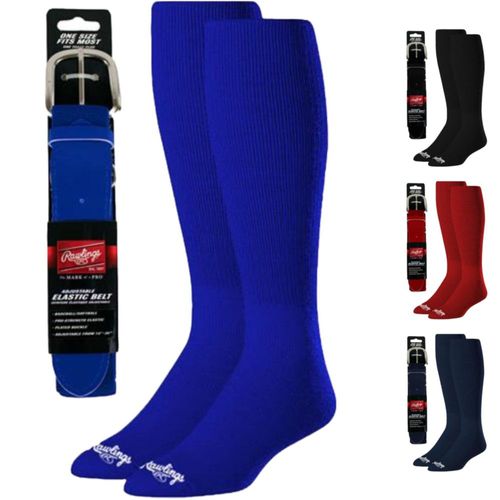 Combo de cinturón y calcetines Rawlings de béisbol/sóftbol Royal Blue